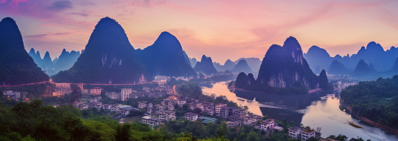 著名景点全景风光粉紫色天空拍摄,高清,摄影图,摄影图片,图片大全,摄影图免费下载